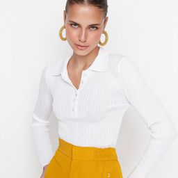 Trendyol Women Off White Pullover-picture-20