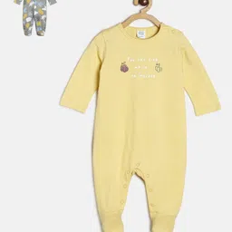 MINI KLUB Boys Pack Of 2 Printed Organic Cotton Sleepsuit-picture-56