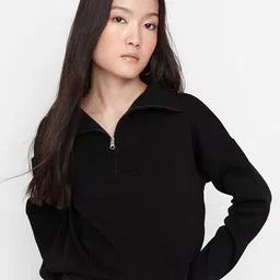 Trendyol Women Black Solid Acrylic Pullover-image-33