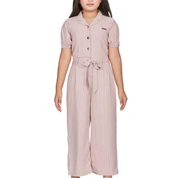 Peppermint Girls Vertical Striped Basic Jumpsuit-image-91