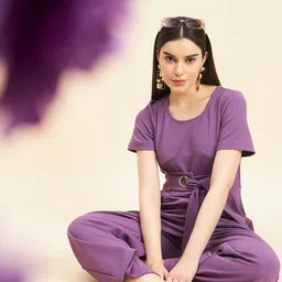 Gipsy Front Buckel Regular Basic Jumpsuit-picture-35