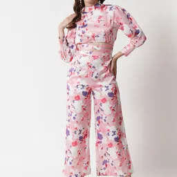 The Dry State Pink & Purple Printed Basic Jumpsuit-picture-30