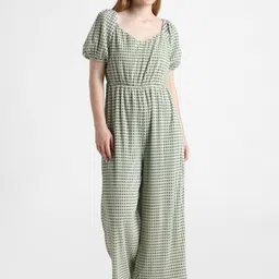 ONLY Onltraven SS PLIS Printed Puff Sleeves V-Neck Basic Jumpsuit-picture-14