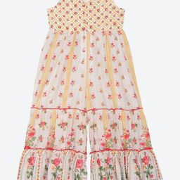 Biba Girls Off White & Fuchsia Printed Cotton Basic Jumpsuit-picture-39