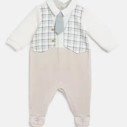 Chicco Boys Checked  Leg Opening  Sleepsuit-picture-10