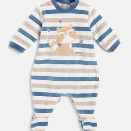 Chicco Boys Striped  Leg Opening Babysuit Sleepsuit-picture-32
