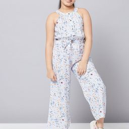 Stylo Bug Girls Blue Printed Cotton Basic Jumpsuit-picture-16