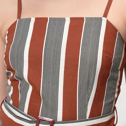 Tokyo Talkies Women Striped Basic Jumpsuit image 5