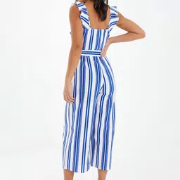 QUIZ Striped Ruffled Waist Tie-Ups Basic Jumpsuit image 3