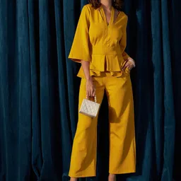 KASSUALLY V-Neck Basic Jumpsuit image 2