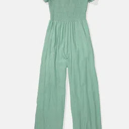 AMERICAN EAGLE OUTFITTERS Square Neck Smocked Puff Sleeve Basic Jumpsuit image 4