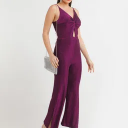zink Z Purple Shimmer Twisted Basic Jumpsuit image 5