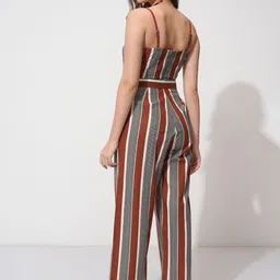 Tokyo Talkies Women Striped Basic Jumpsuit image 2