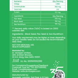 Dr. Morepen Veg Omega 3 6 7 & 9 Capsules 500mg - 60 Veg Capsules image 5