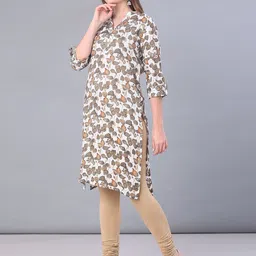 v-mart Women Printed Viscose Rayon A-line Kurta image 3