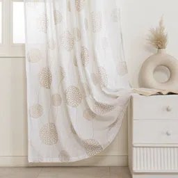 homemonde 152 cm (5 ft) Window Cotton Transparent Curtain (Pack Of 2) image 3