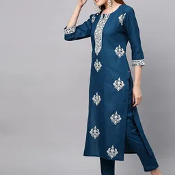 piludi Women Viscose Rayon Kurta Pant Dupatta Set image 3