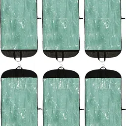 CHAMPARAN Non woven 6 Pieces Long Suit Sherwani Cover (Black) Cotton Laundry Bag-image-8