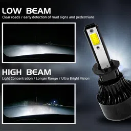auto pearl 2-Side H1 LED Bulb for Car Headlight /Side/Turning light 80W-12V 3500LM 6000K_A9 Headlight Car LED for Maruti Suzuki (12 V, 80 W) image 4