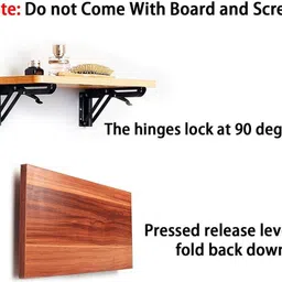 vedvit Folding Bracket, Down Table or fold Down RacksSize:-39 cm, 1 Set of 2 Pcs) 30 cm Shelf Bracket image 5