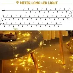 arv Leaf Vines With White Net cloth and Led Light for Birthday, Wedding Decoration image 5