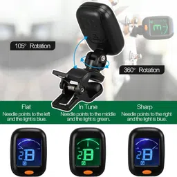 amg music Guitar Tuner Clip on Chromatic Digital Tuner for Acoustic Guitar Electric Guitar Automatic Digital Tuner image 2