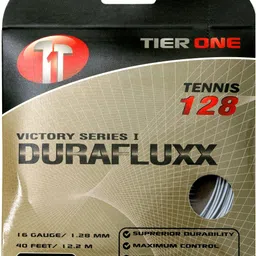 tier one sports Durafluxx Tennis String for Control & Durability 200m REEL 16g 1.28mm Grey 1.28 Tennis String - 200 m image 2