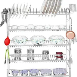 palomino Utensil Kitchen Rack 24*24 inch Wall Mount Modern Kitchen Utensils Dish Rack Stainless Steel Kitchen Rack Utensil Rack Utensil Stand (Steel) Steel Kitchen Rack (Steel) Steel image 5
