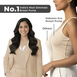 roboson Wearable Electric Breast Pump with 3 Modes & 12 levels with Rechargeable Battery - Electric image 2