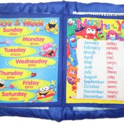 bhvmey Cushion Book for Interactive Learning English Experience for Kids Blue Color image 3