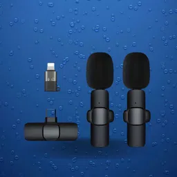 syara K9 Dual Wireless Mic WithCollar Microphone for YouTube &Live Voice RecordingG407 Microphone image 1