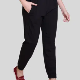 axys Women Solid Black Track Pants image 4