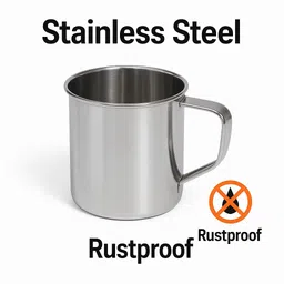 kitchen x Stainless Steel Cups 700ml each Stainless Steel Coffee Mug image 4