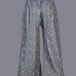 4k fashion Pack of 2 Women Relaxed Black, Grey Viscose Rayon Trousers image 4