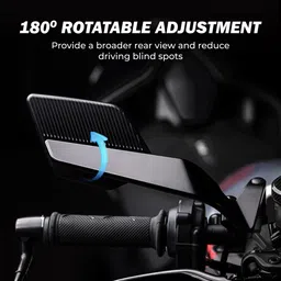 oberoi's traders 180° Rotating Wing Bike Mirror | York Fitting | Sporty Wing Design Bike Fairing Kit image 2