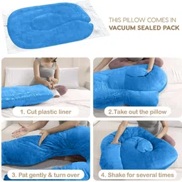 hundur store Microfibre Solid Pregnancy Pillow Pack of 1 image 4