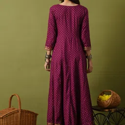 annsh apparel Women Printed Viscose Rayon Anarkali Kurta image 3