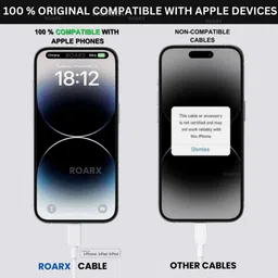 RoarX Type C 6 A 1 m Lightning Cable 1 m Apple Type C USB to Lightening, Fast Charging & Data Sync USB Cable image 4