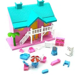 tenmar Loving Family House Set for Girls, Pretend Play Toy House 141-picture-45