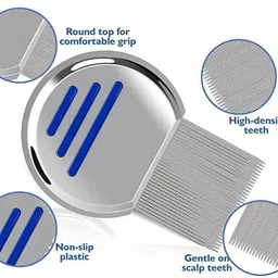 razmay Pack OF 2 LICE COMB LICE EGGS REMOVER STEEL 77 image 3