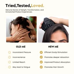 daksam Scalp Massager Shampoo With Soft Silicon Bristles, image 5