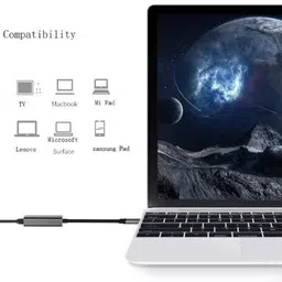 RuhZa USB 3.0 to RJ45 Ethernet LAN Adapter with 3 Port USB Hub - Silver Lan Adapter image 3