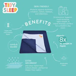 tidy sleep Cotton, Fleece Baby Bed Protecting Mat image 3