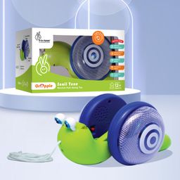 r for rabbit Orapple Snail Tune Pull Along Toy for Kids with Lights & Music-picture-18