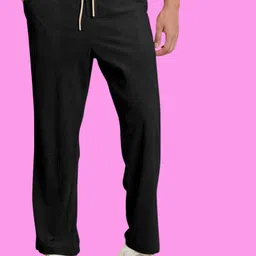 nivedanm Men Solid Black Track Pants-picture-11
