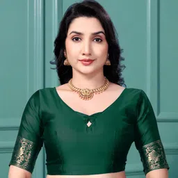 jay khodiyar embroidery Woven, Floral Print, Geometric Print Bollywood Jacquard Saree image 5