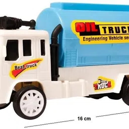 asian Oil Truck Construction Figure and Movable Truck Toy Friction Powered image 5