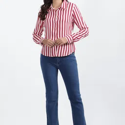 nksa fashion Women Regular Fit Solid Spread Collar Casual Shirt image 5