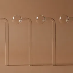 wishingbell natural 6 inch Bend Glass Oil Burner Pipe Transparent (Pack of 4) Borosilicate Glass Inside Fitting Hookah Mouth Tip image 5