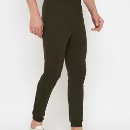 john players Green Cotton Side Pockets Men Pyjama image 4